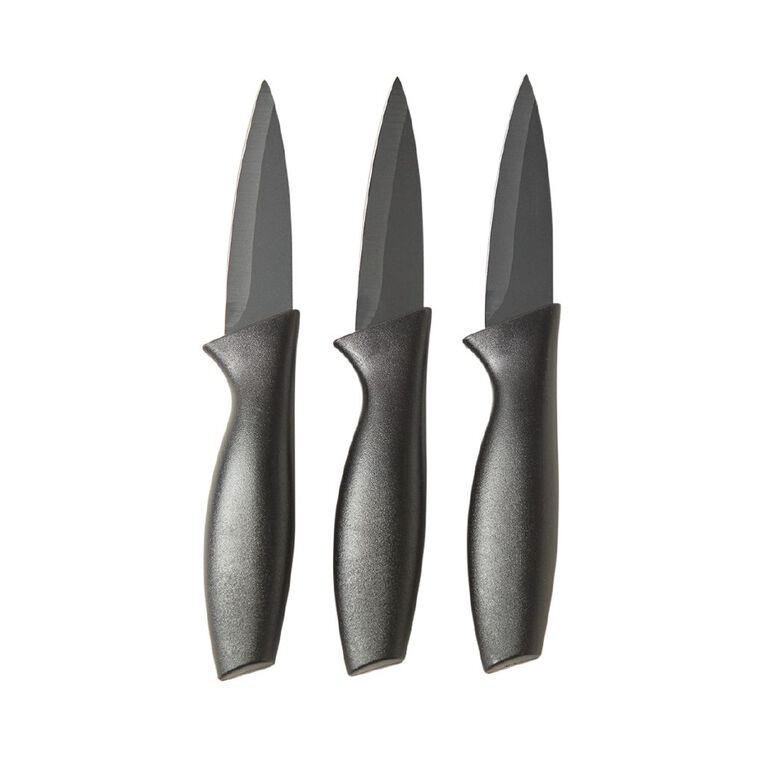 Living & Co Paring Knife Set Black, , hi-res