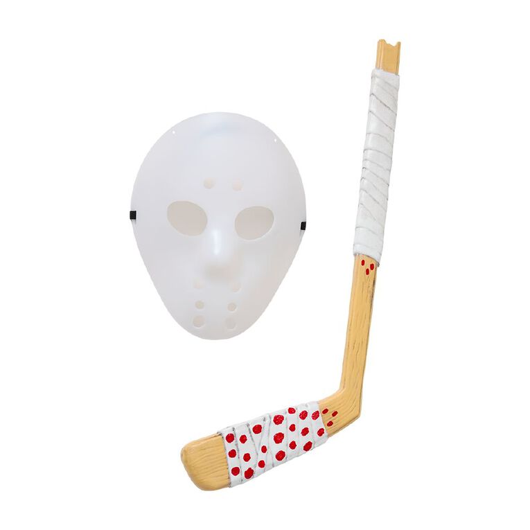 Seasons Hockey Mask And Bloody Stick, , hi-res