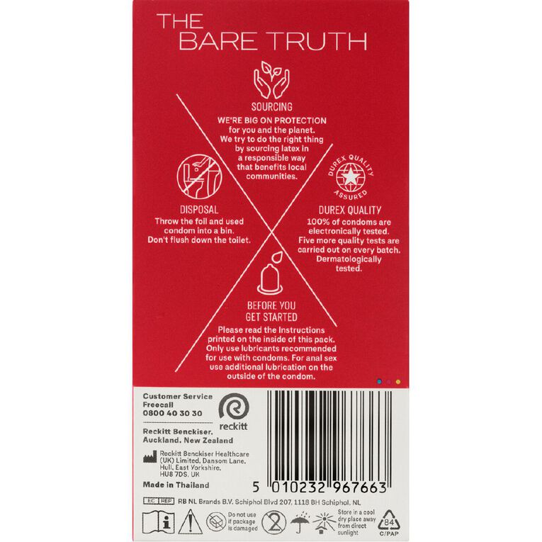 Durex Condoms Thin Feel 12 Pack, , hi-res