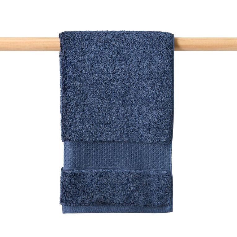 Living & Co Hotel Hand Towel Navy 33cm x 55cm, , hi-res