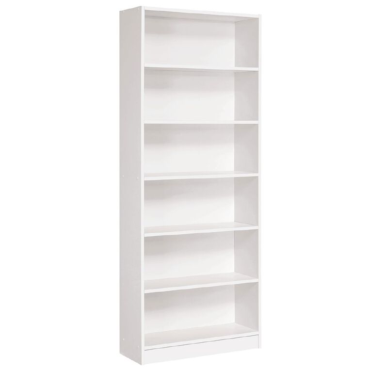 Workspace Soho 6 Tier Bookcase White, , hi-res
