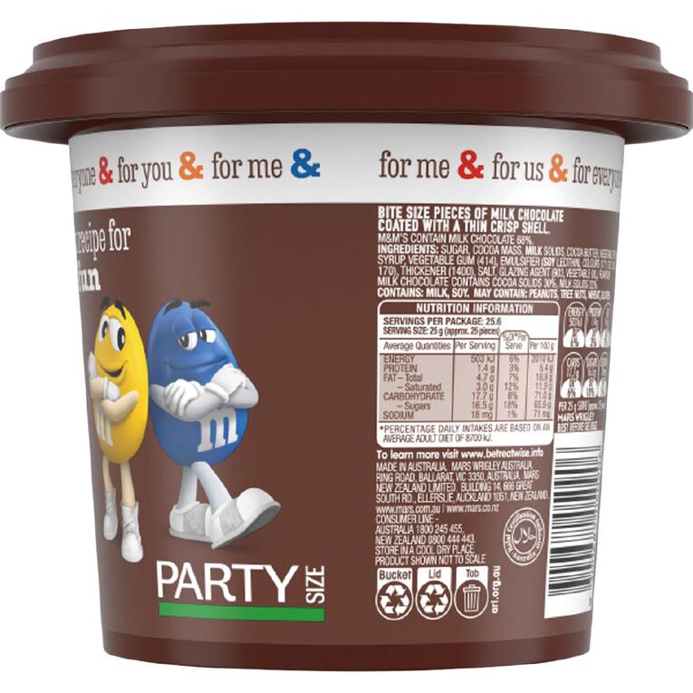 M&M's Milk Chocolate Bucket - 640g, , hi-res