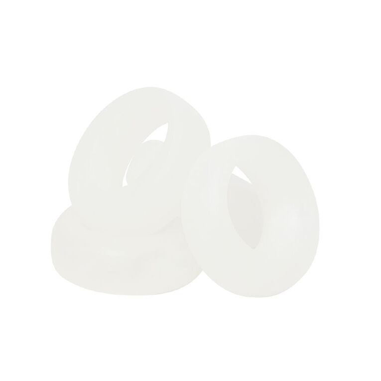 Living & Co Resin Napkin Ring 6cm x 2cm White 4 Pack, , hi-res
