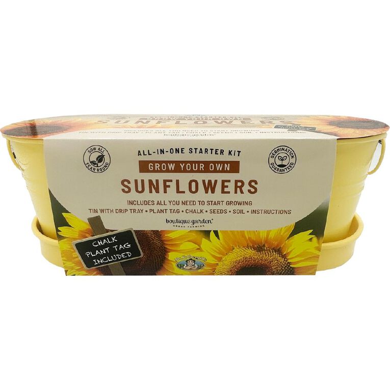 Boutique Garden Windowsill Tin Sunflower, , hi-res