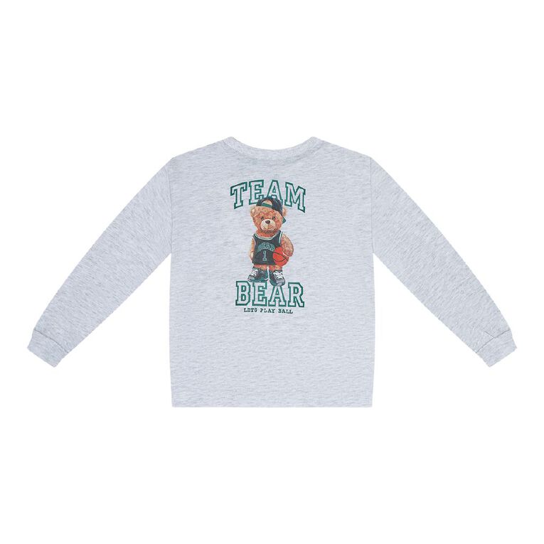 Young Original Toddler Boys' Long Sleeve Cuffed Print Tee, Grey Light, hi-res