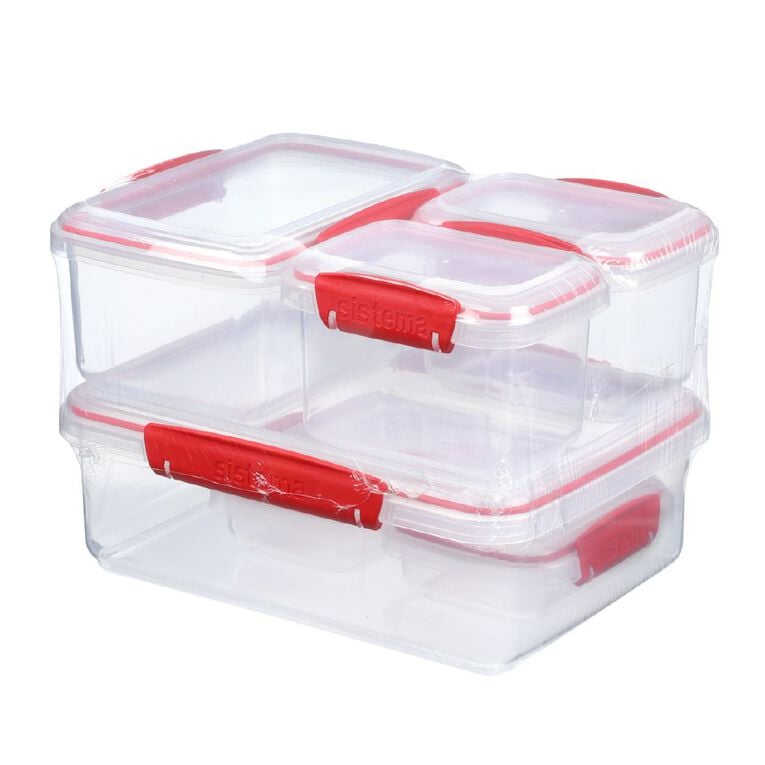 Sistema Klip it Red Essentials 6 Pack Clear Clear 6 Pack, , hi-res