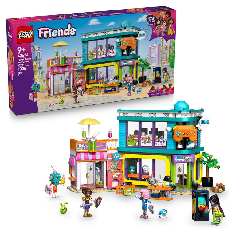 LEGO Friends Comic Book and Game Store 42674, , hi-res