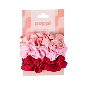 Poppi Thin Scrunchies Pink 6 Pack