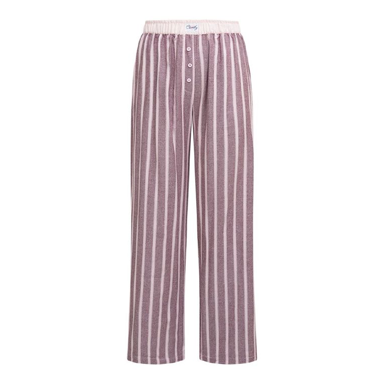 H&H Women's Boyfriend Flanelette Sleep Pants, Red Mid, hi-res