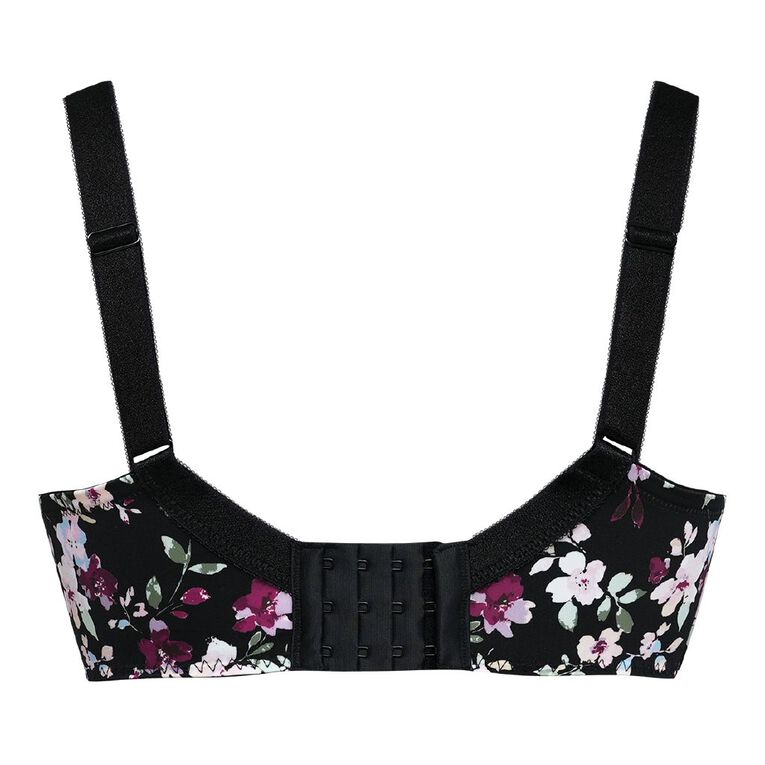 H&H Women's Ivy Solid Lace Full Cup Bra, Black, hi-res