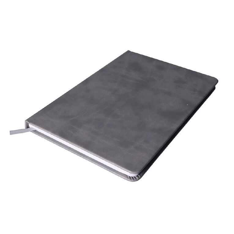 Uniti Stationery A5 Polyurethane Hard Cover Grey Notebook, , hi-res