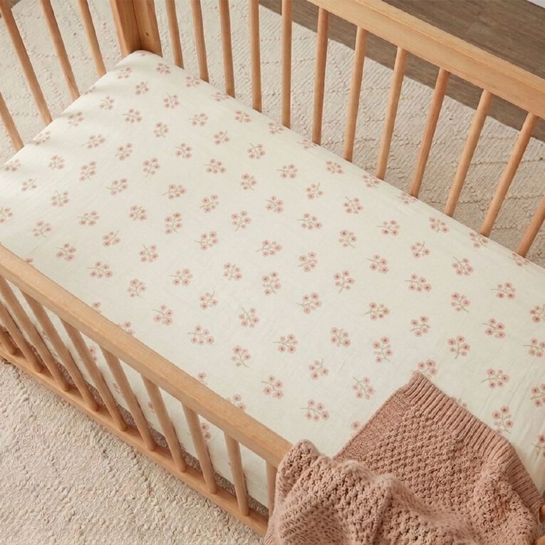 Babywise Flannelette Sheet Floral 2 Pack, , hi-res