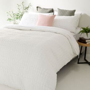 Living & Co Duvet Cover Set Puff Jacquard Queen