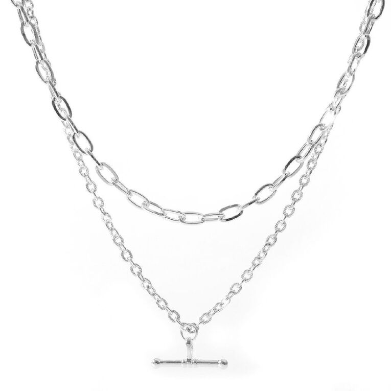 Two Layer Bar Necklace, , hi-res