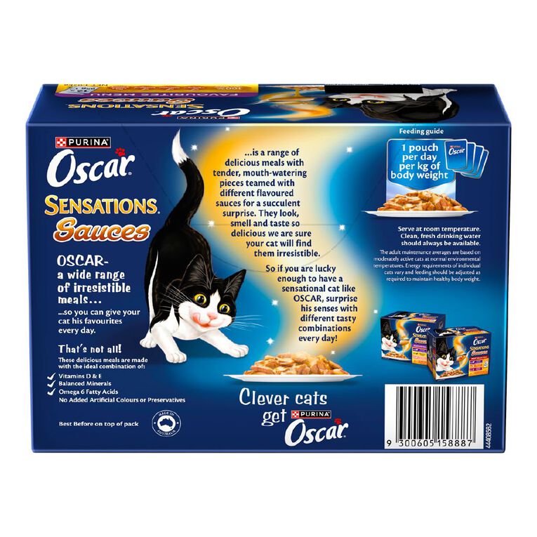Oscar Sensations Sauces Favourites Menu Wet Cat Food 12 x 85g, , hi-res