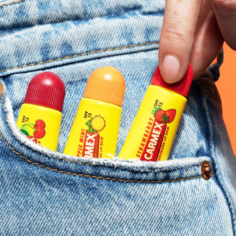 Carmex Mini Squeeze Tube 5G - Strawberry Cherry And Pineapple 3 Pack, , hi-res