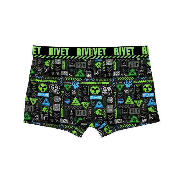 Rivet Men's Trunks 2 Pack, Green/Black, hi-res