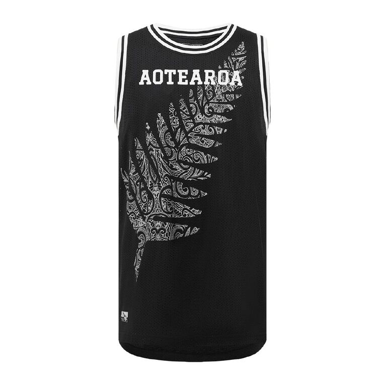 Active Intent Men's Supporter Basketball Singlet, Black, hi-res