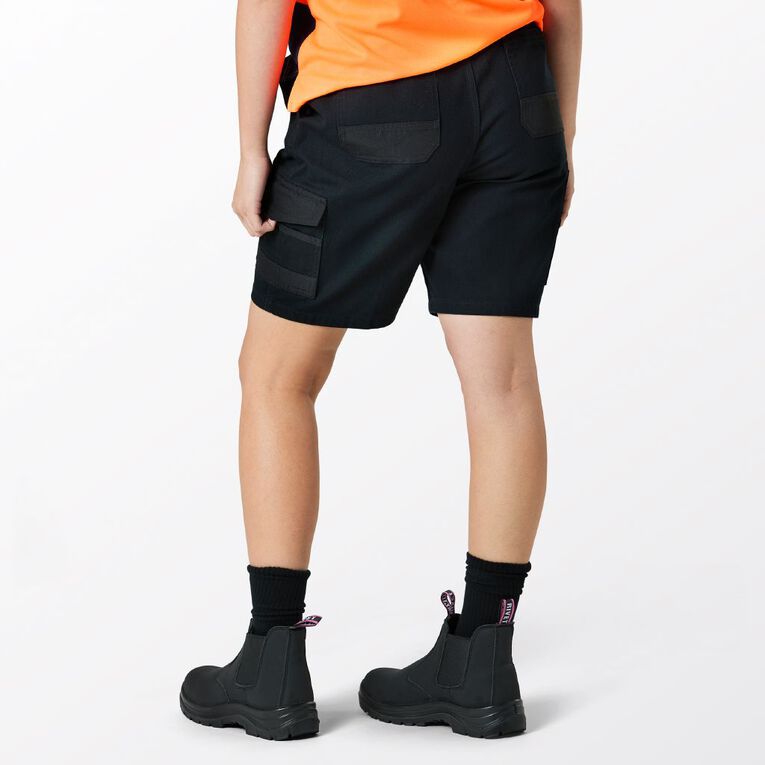 Rivet Women's Utility Shorts, Black, hi-res