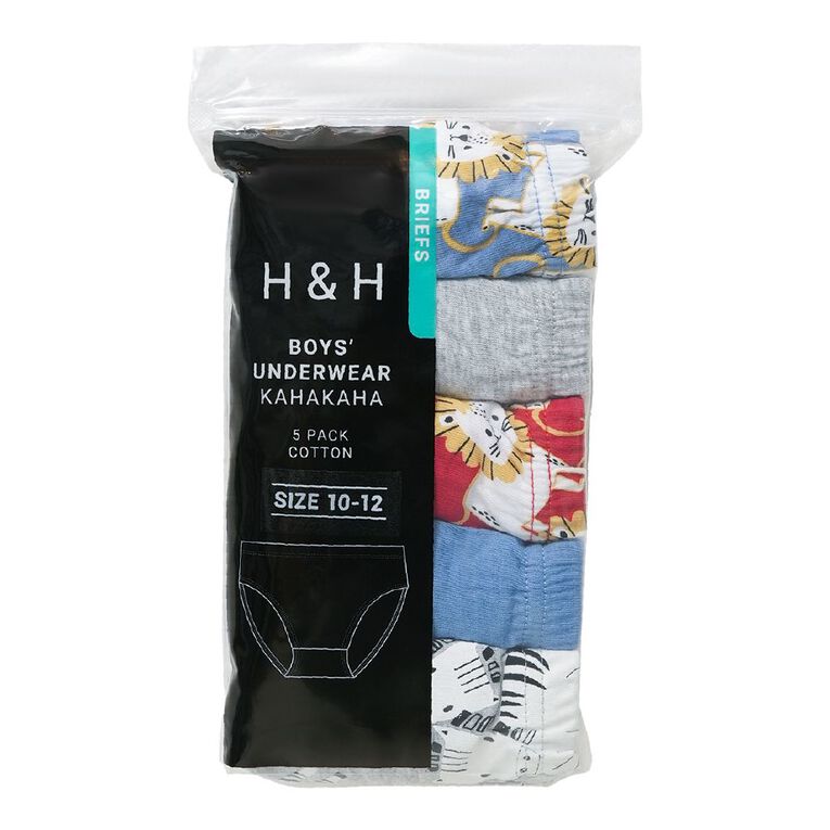 H&H Boys' Briefs 5 Pack, Grey Light, hi-res