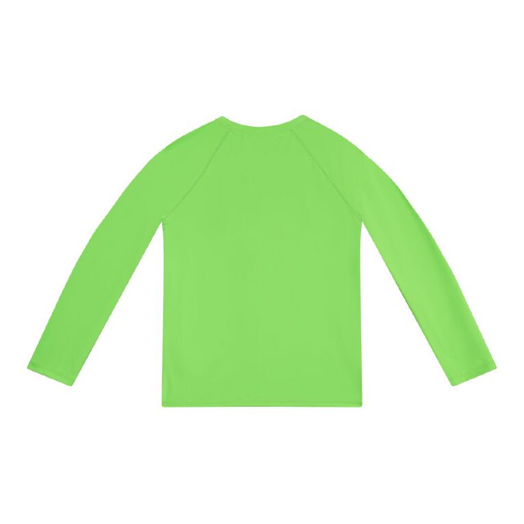 Young Original Long Sleeve Neon Rash Top, Green Light, hi-res