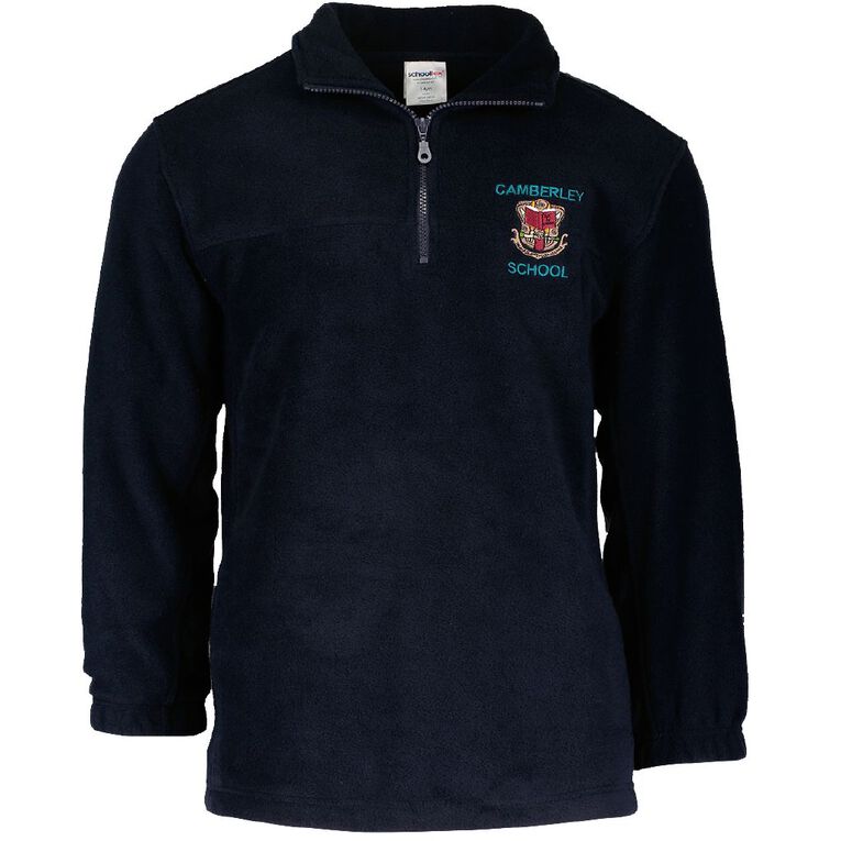 Schooltex Camberley New Polar Fleece Top with Embroidery, Navy, hi-res