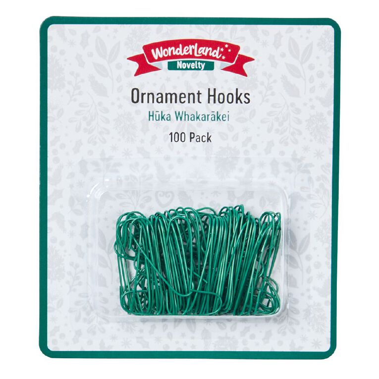 Wonderland Novelty Christmas Ornament Hooks 100 Pack, , hi-res