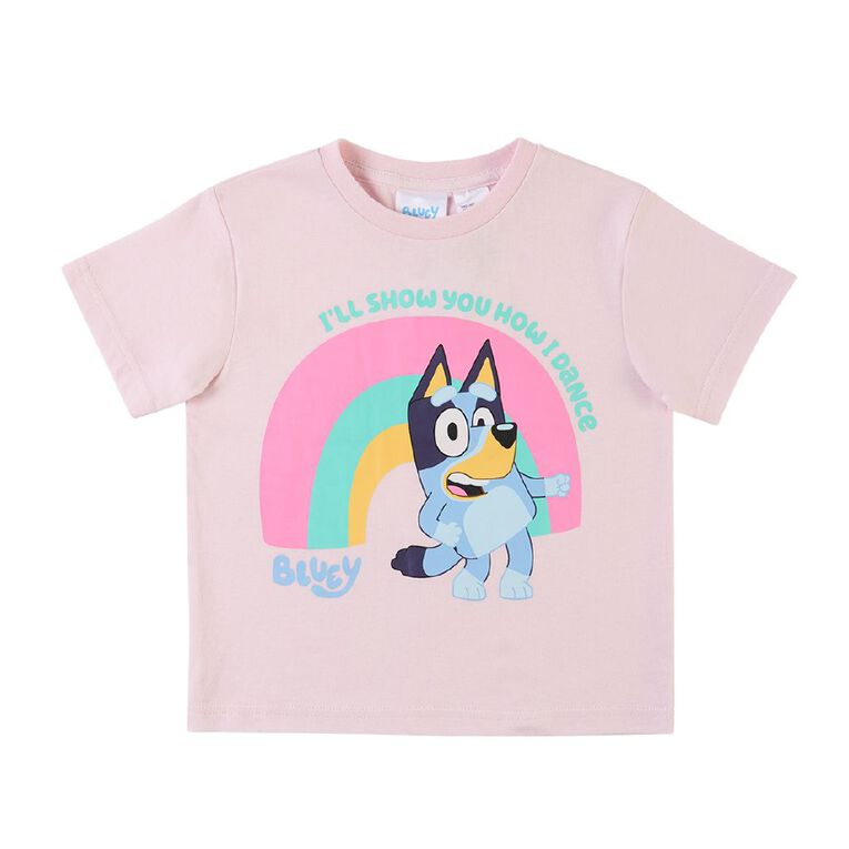 Bluey Preschool Printed Relaxed Tee, Pink Light, hi-res