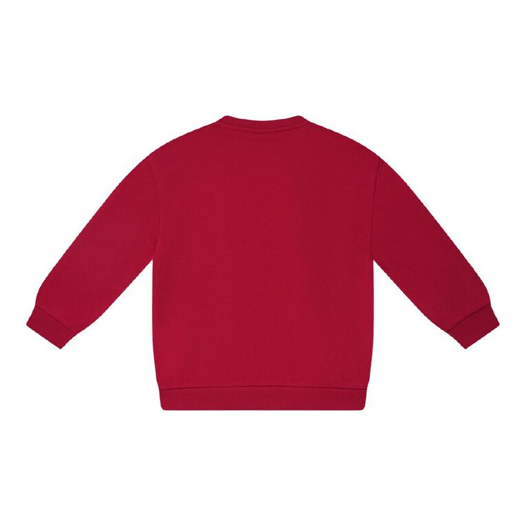 Young Original Plain Crew Sweat, Red Mid, hi-res