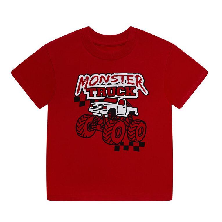Young Original Preschool Short Sleeve Printed Tee, Red Mid, hi-res
