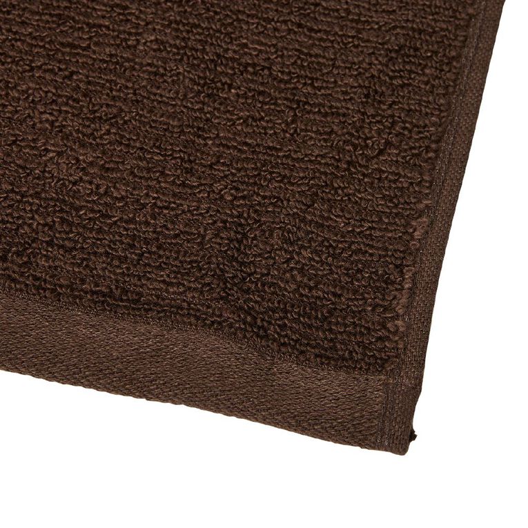 Living & Co Ribbed Spa Towel Brown Mid 90cm x 150cm, , hi-res
