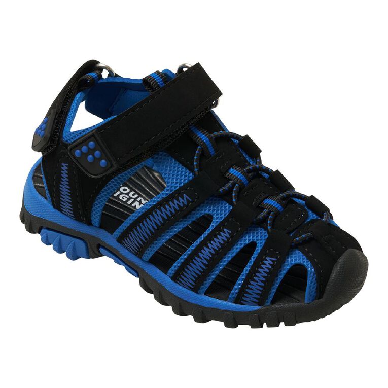 Young Original Junior Kids' Caged Sandals, Black, hi-res