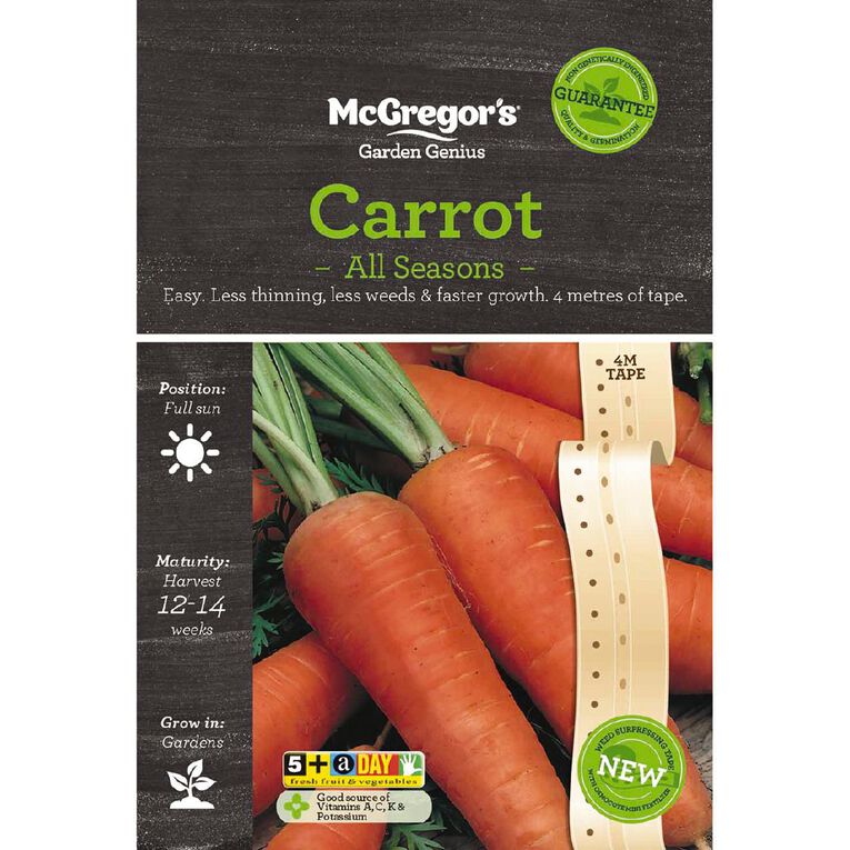 McGregor's Carrot All Season Seed Tape The Warehouse