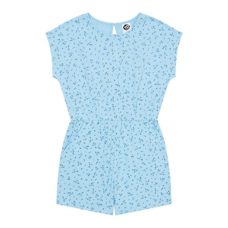Longest Drive Light Blue Print Short Playsuit