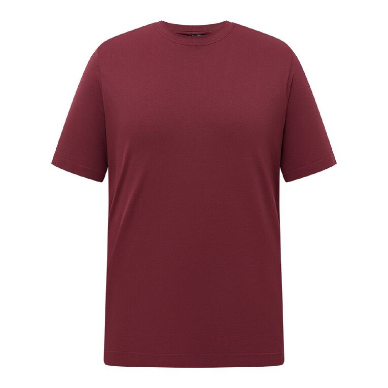 Active Intent Men's Seamless Tee, Red Dark, hi-res