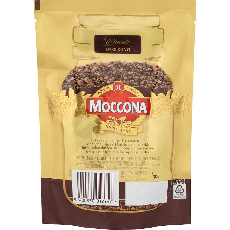 Moccona Premium Freeze Dried Classic Dark Roast Refill 90g, , hi-res