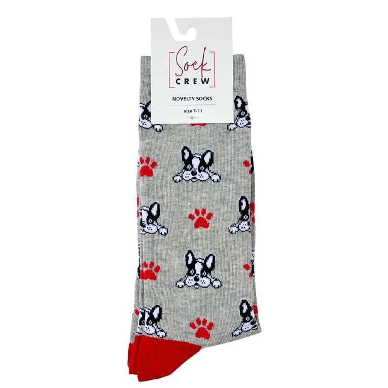 Sock Crew Women's Novelty Socks 1 Pack, Grey, hi-res