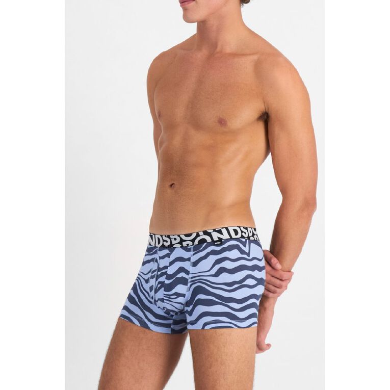 B FOR BONDS Men's Trunks 2 Pack, Black/Blue, hi-res