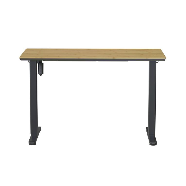 Workspace Height Adjustable Desk 1200W with Drawer Bamboo, , hi-res