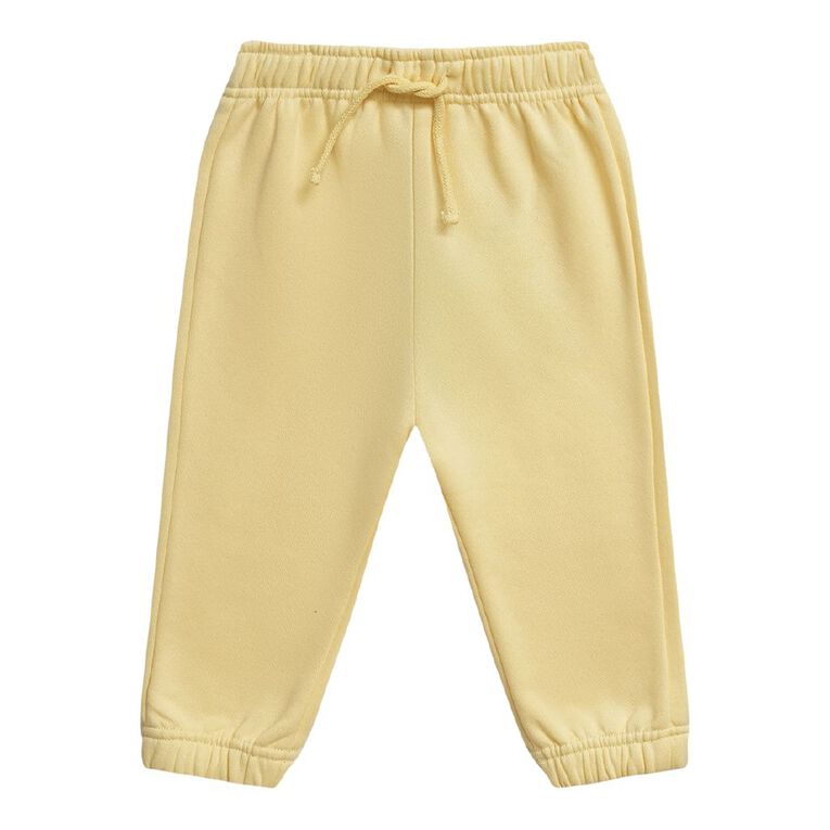 Young Original Babies' Plain Trackpants, Yellow Light, hi-res