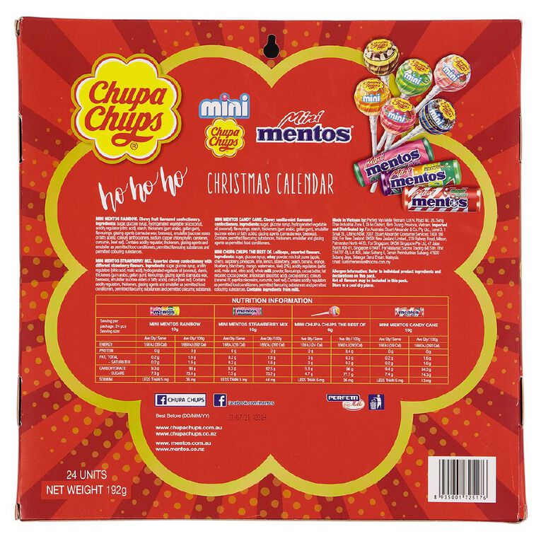 Chupa Chups Advent Calendar 192g The Warehouse