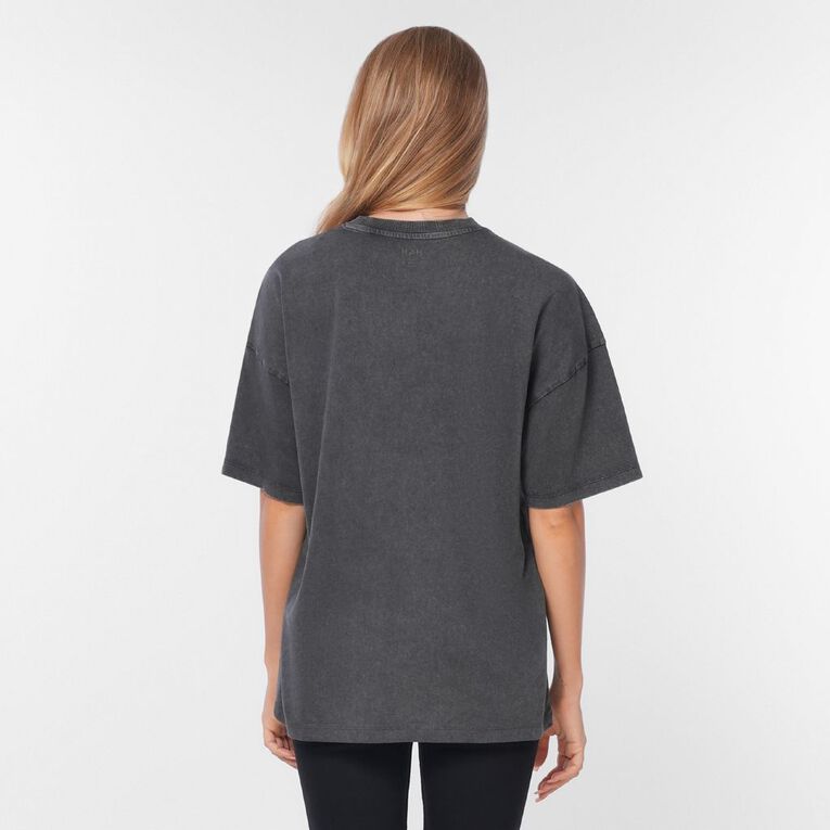 H&H Women's Oversized Boyfriend Graphic Tee, Grey Dark, hi-res