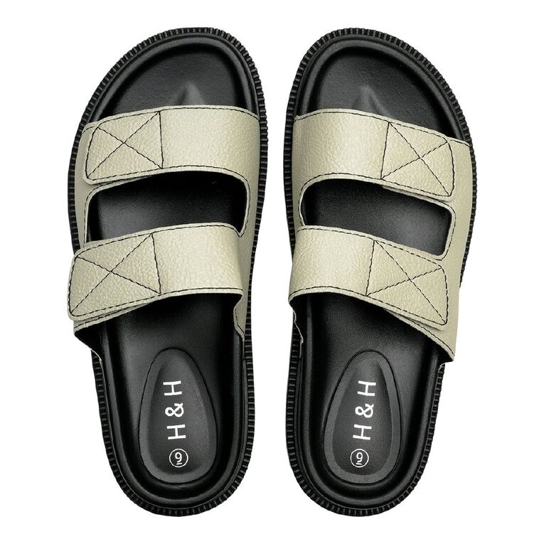 H&H Women's Alissa Double Strap Sandals, Cream, hi-res