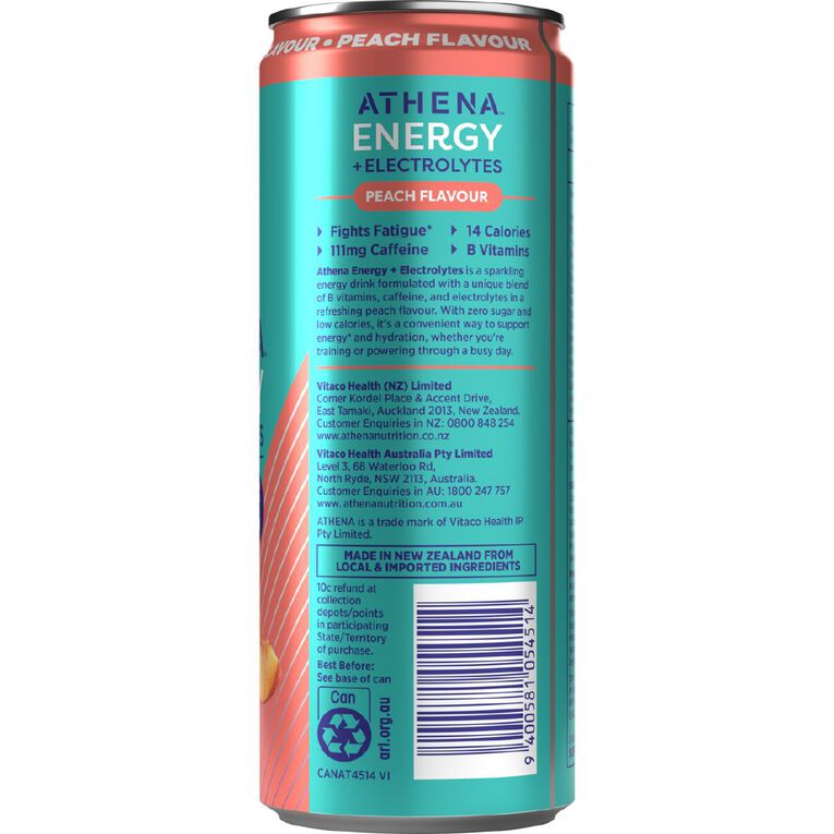 Athena Rtd Energy And Electrolytes Peach, , hi-res