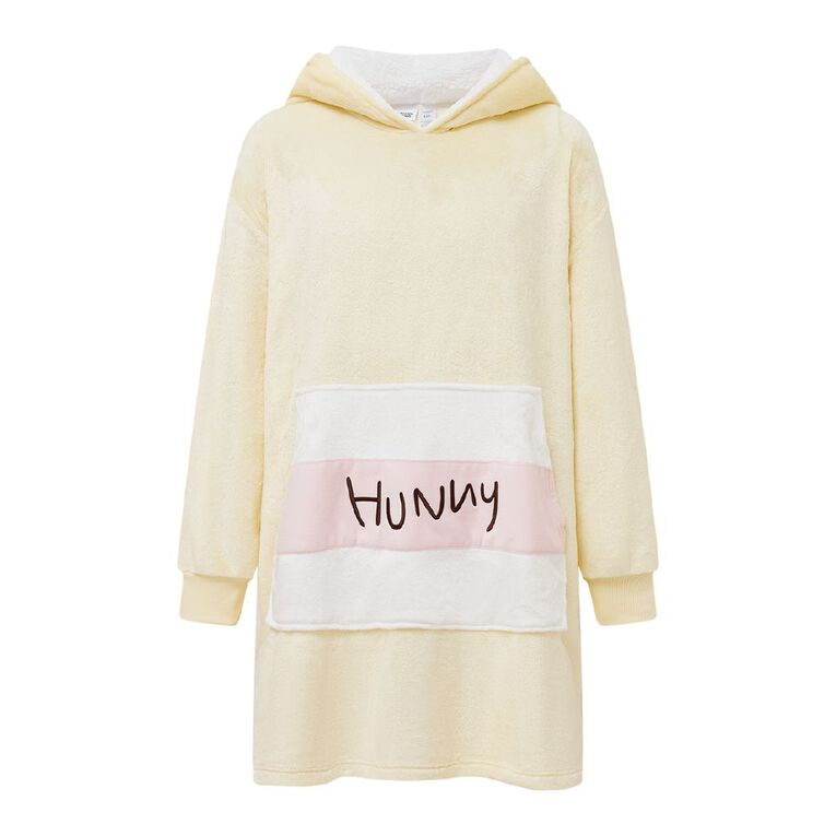 Winnie the Pooh Women's Coral Fleece Hoodie, Yellow Light, hi-res