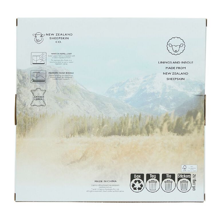 NEW ZEALAND SHEEPSKIN CO. Women's Sheepskin Lined Slipper Boots BOX, Grey Mid, hi-res