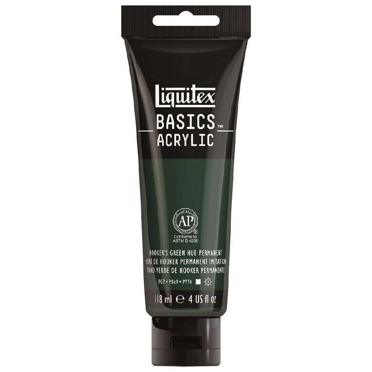Liquitex Basics Acrylic 118ml Hookers Green Hue, , hi-res