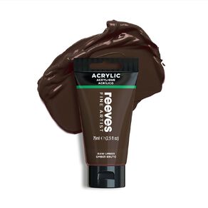 Reeves Fine Acrylic Paint Raw Umber 75ml