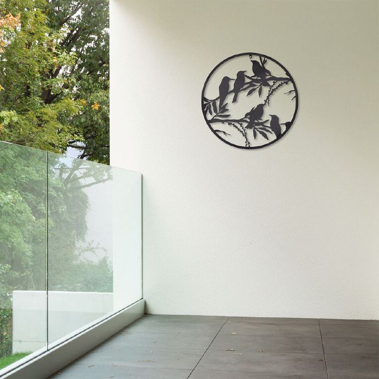 Urban Green Wall Art Birds Black, , hi-res