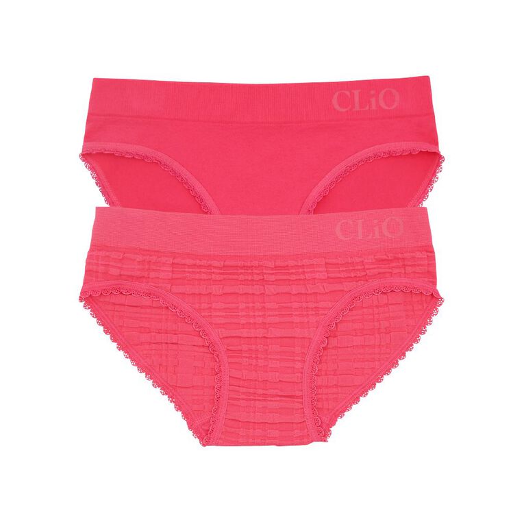 Clio Teen Grid Vibe Seamfree Bikini 2 Pack, Red, hi-res